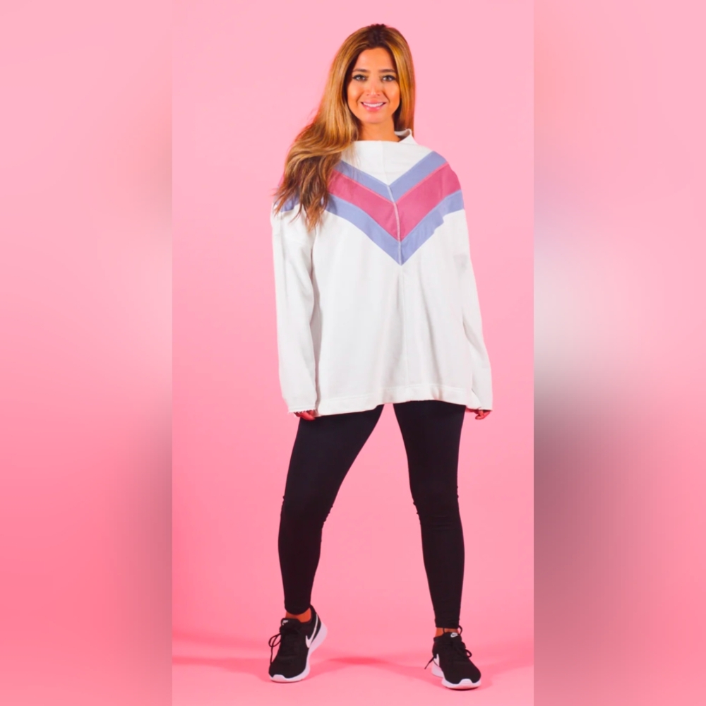 Color Block Oversized Pullover